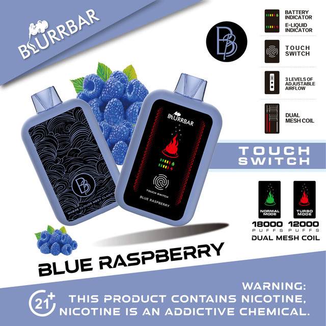 BLURRBAR 18000 PUFFS- BLUE RASSPBERRY