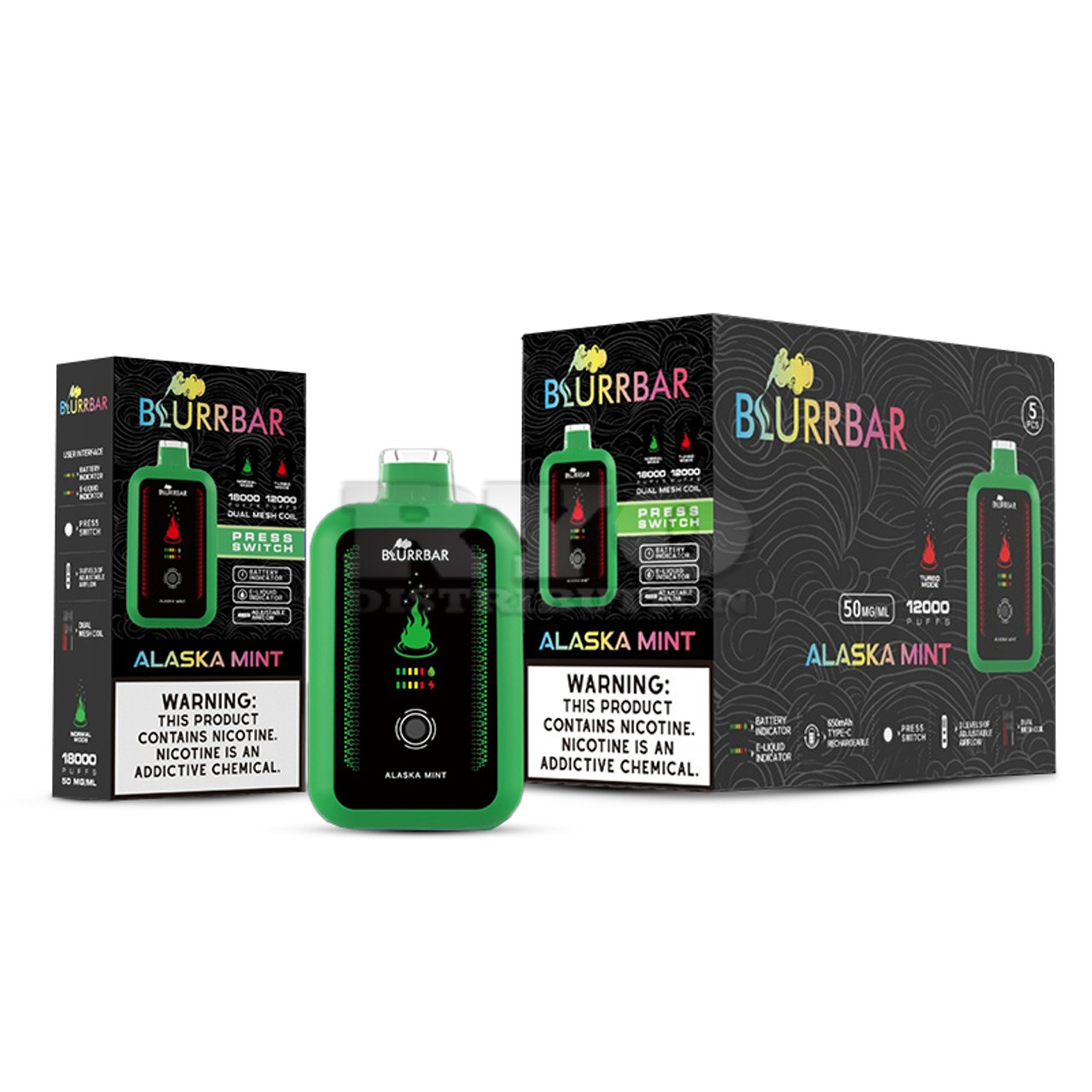 BLURRBAR 18000 PUFFS- ALASKA MINT