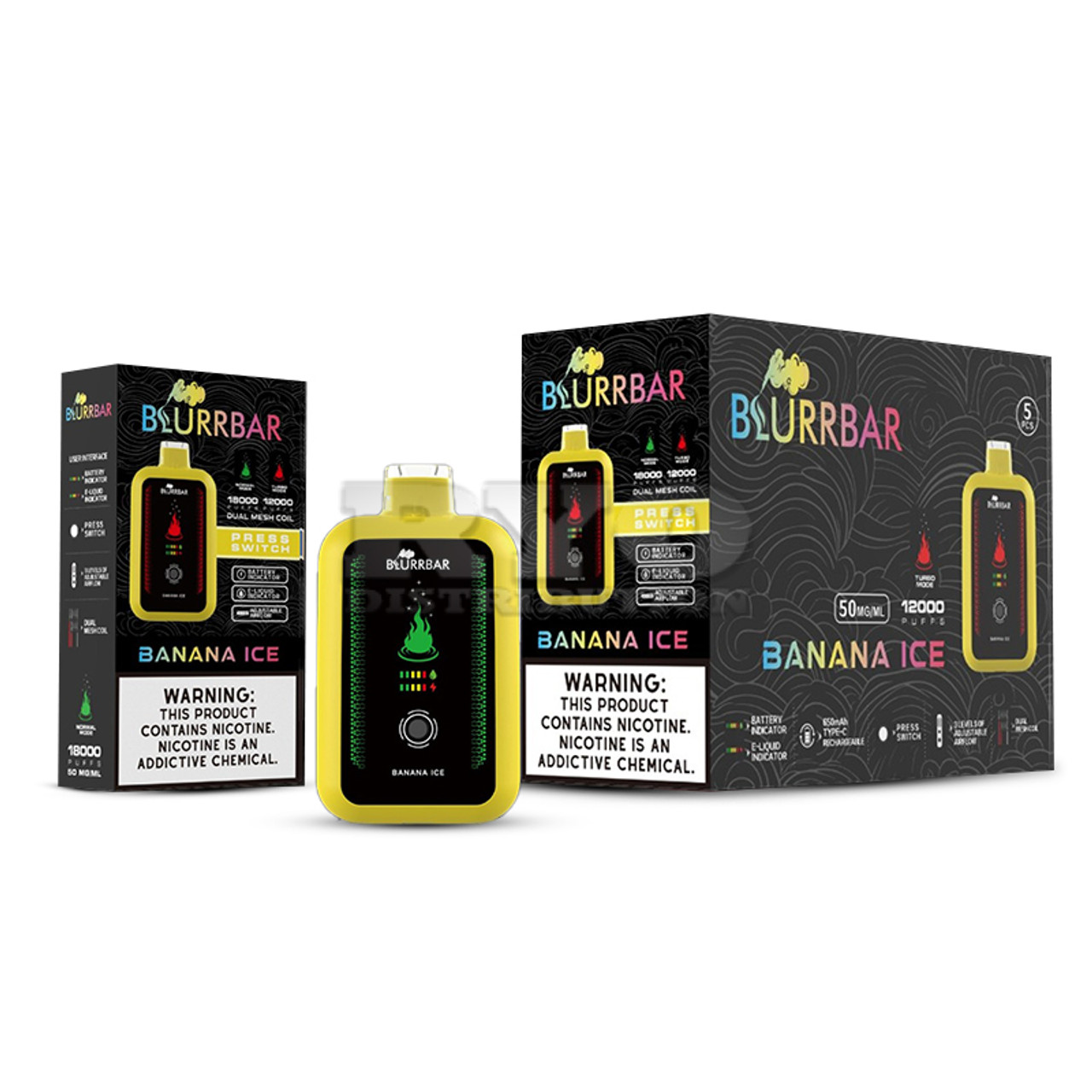 BLURRBAR 18000 PUFFS- BANANA ICE