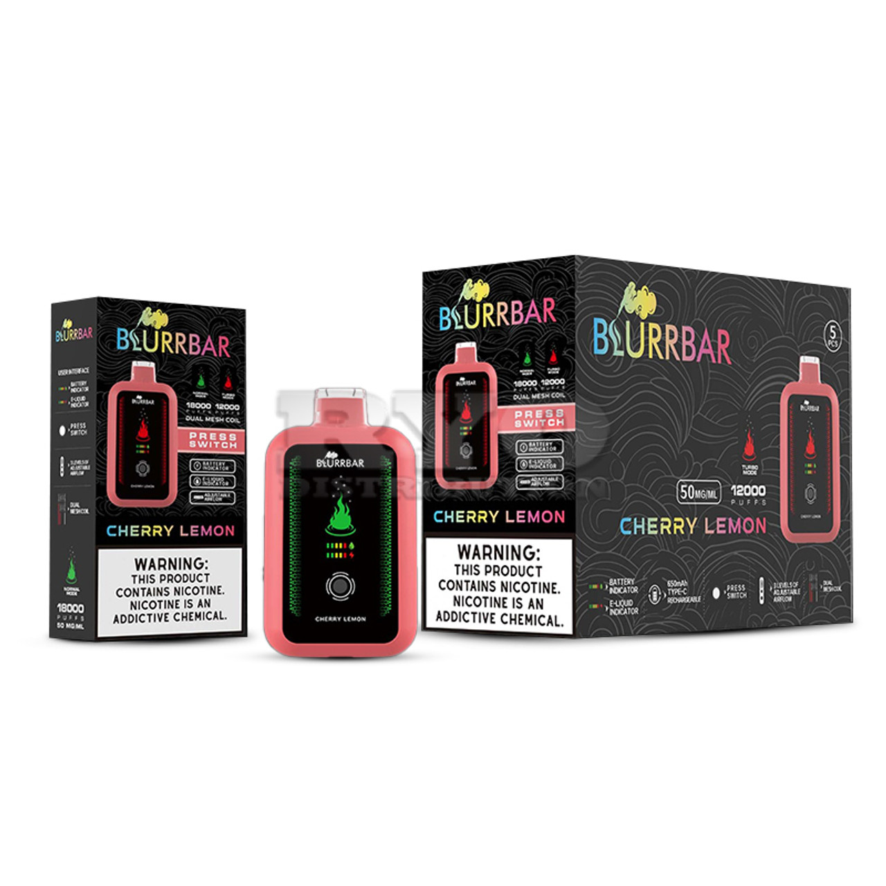 BLURRBAR 18000 PUFFS- CHERRY LEMON