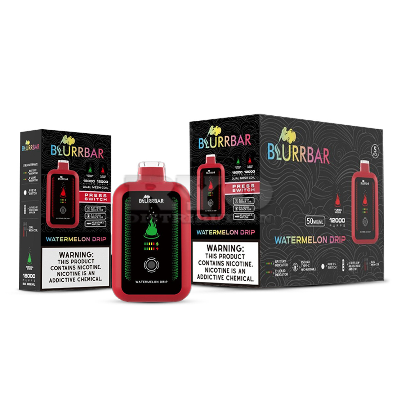 BLURRBAR 18000 PUFFS- WATERMELON DRIP